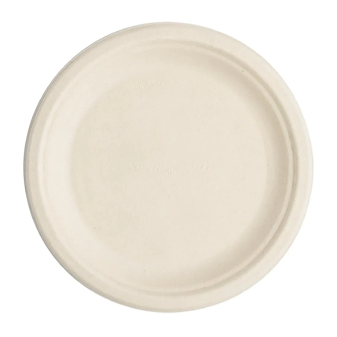 DX582 Vegware Compostable Nourish Moulded Fibre Plate Natural 7"/178mm (Pack of 500)