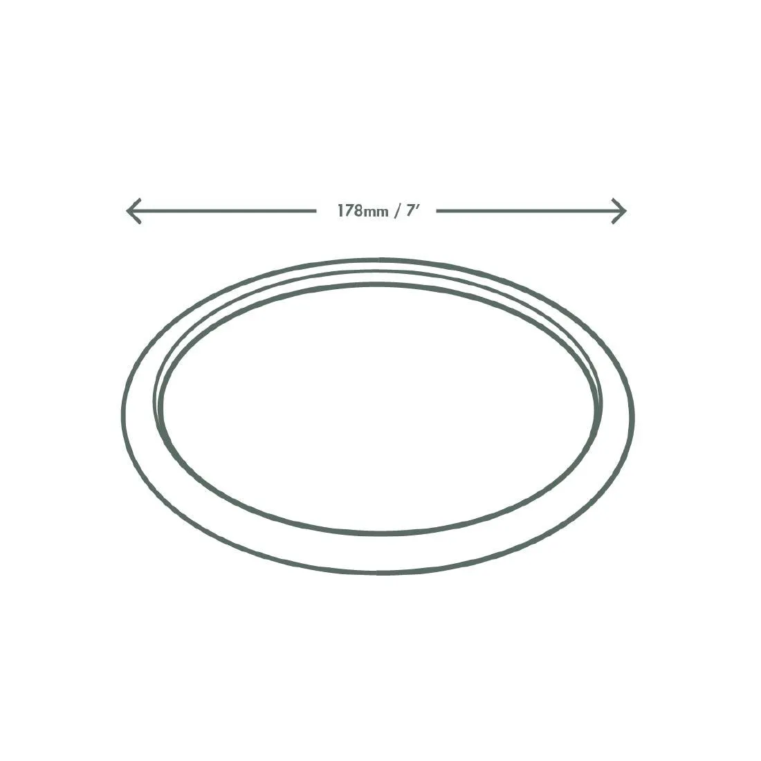 DX582 Vegware Compostable Nourish Moulded Fibre Plate Natural 7"/178mm (Pack of 500)