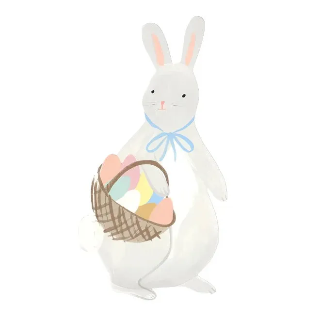 Easter Bunny With Basket Plates