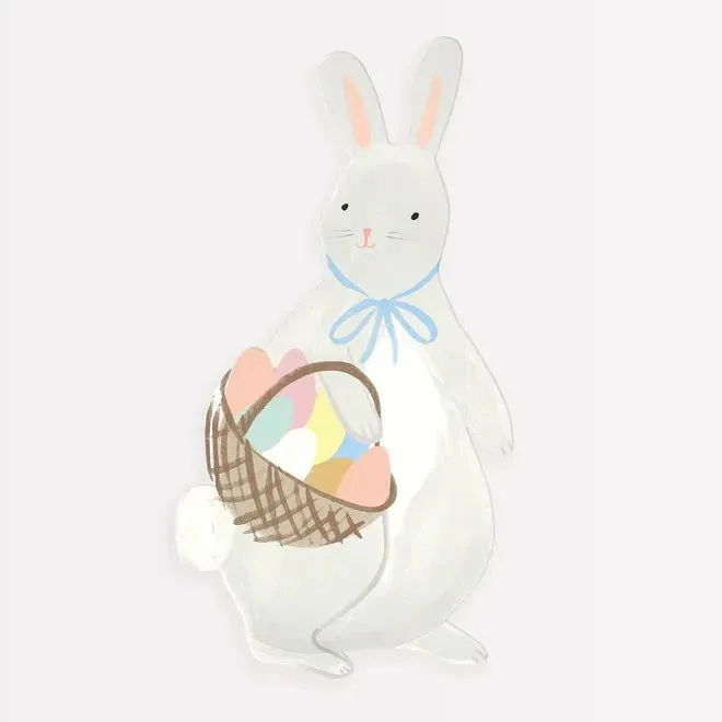 Easter Bunny With Basket Plates