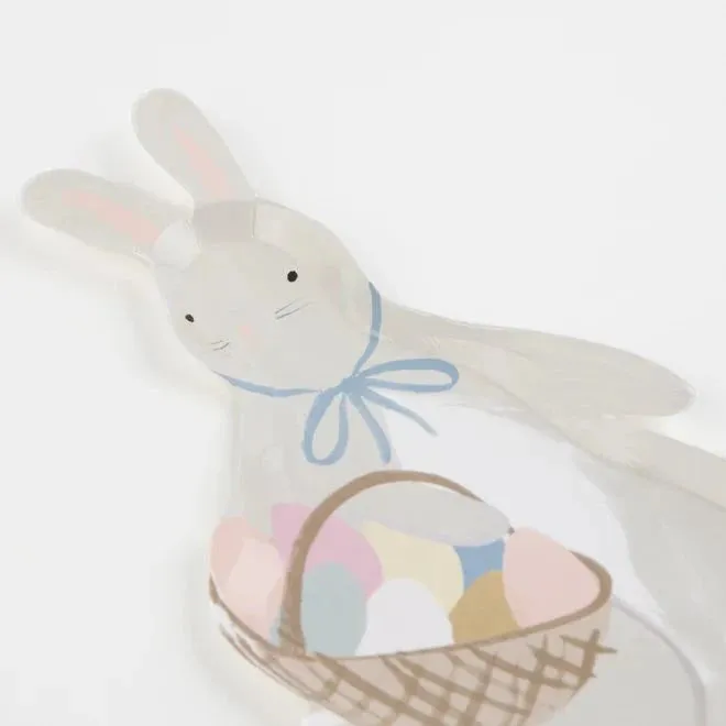 Easter Bunny With Basket Plates