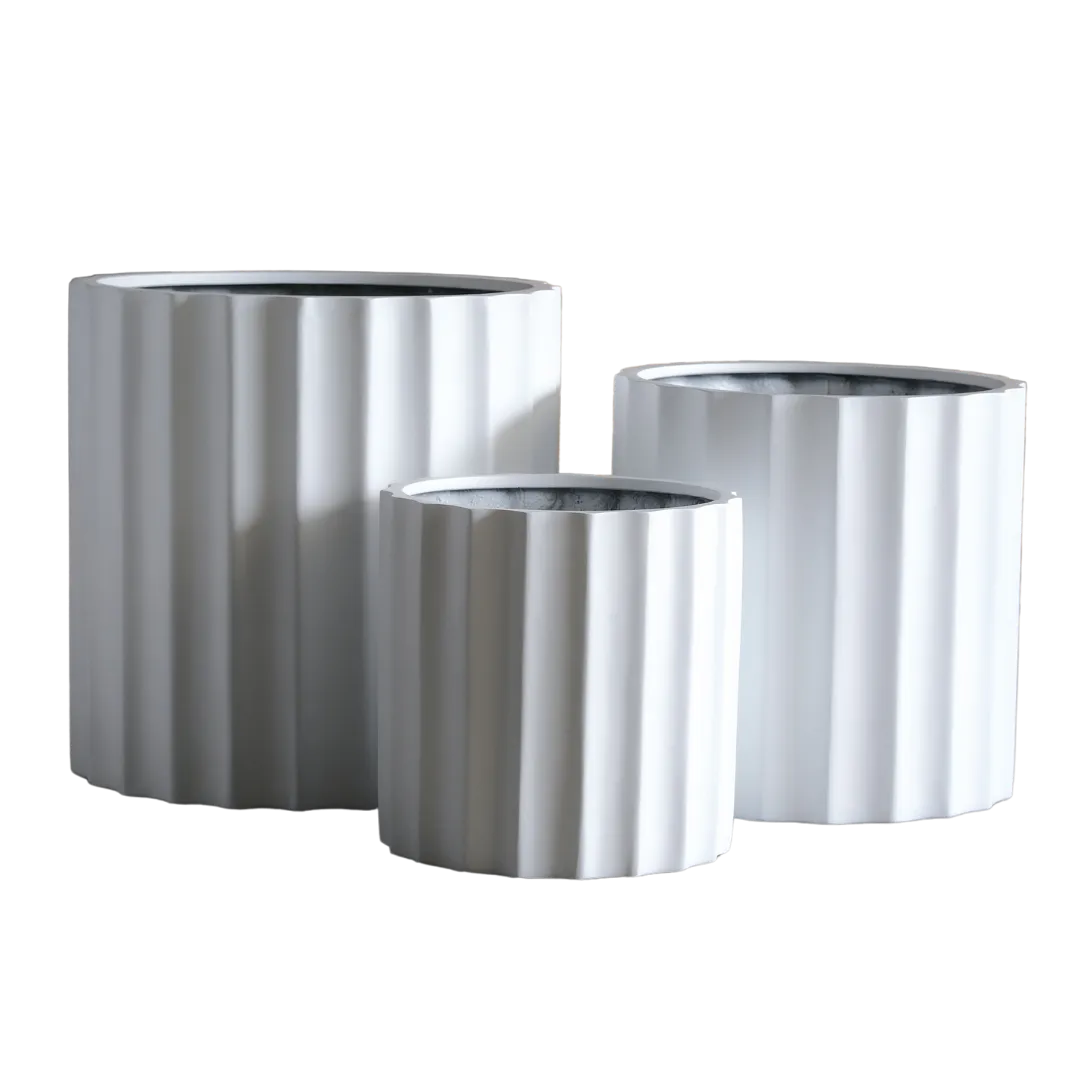 Echidna Triple - 3 x Plant Pot Bundle – White (S,M,L)