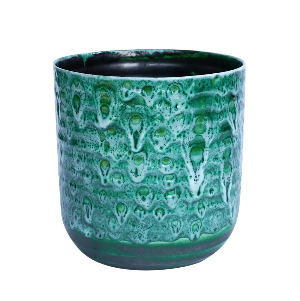 Emerald Reactive Glaze 16cm Pot