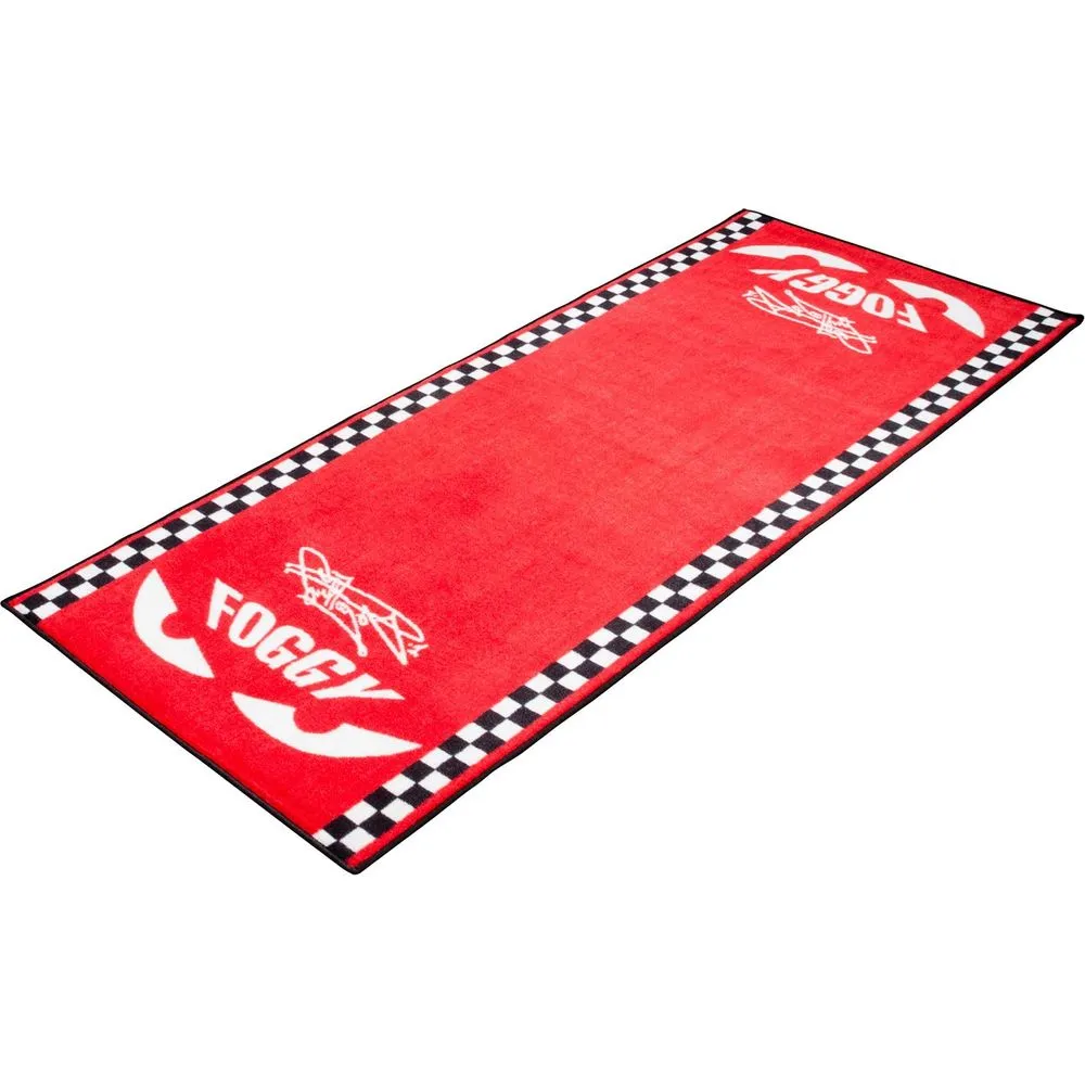 Foggy Carl "Foggy" Fogarty Foggy Eyes Garage Mat Red