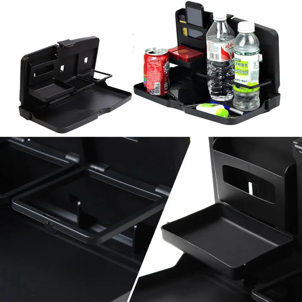 Foldable Universal Car Bracket Car back seat dining table, computer desk, multi-function water cup holder auto parts storage S2991665