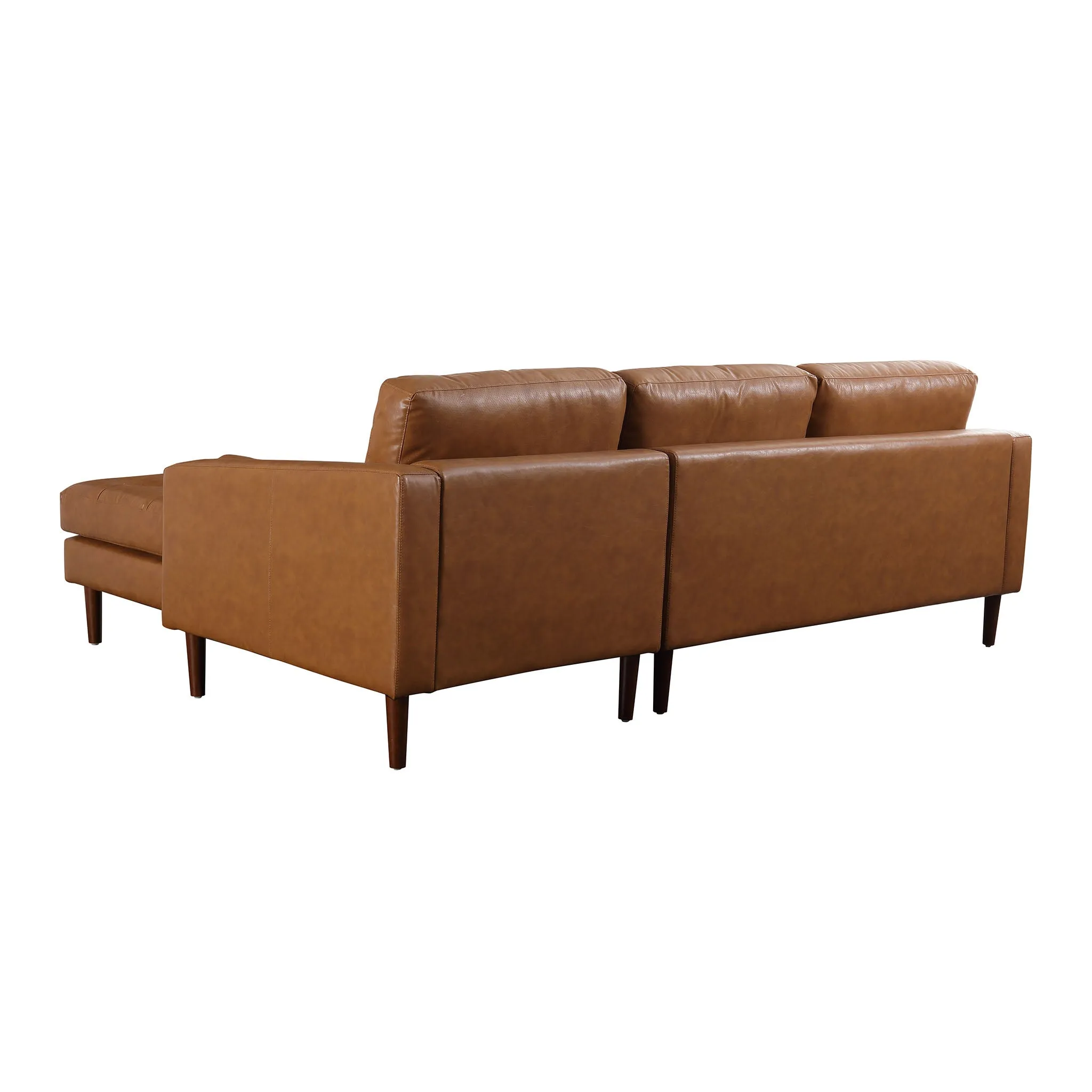 Frederick Modern Contemporary Leather Sofa with Chaise