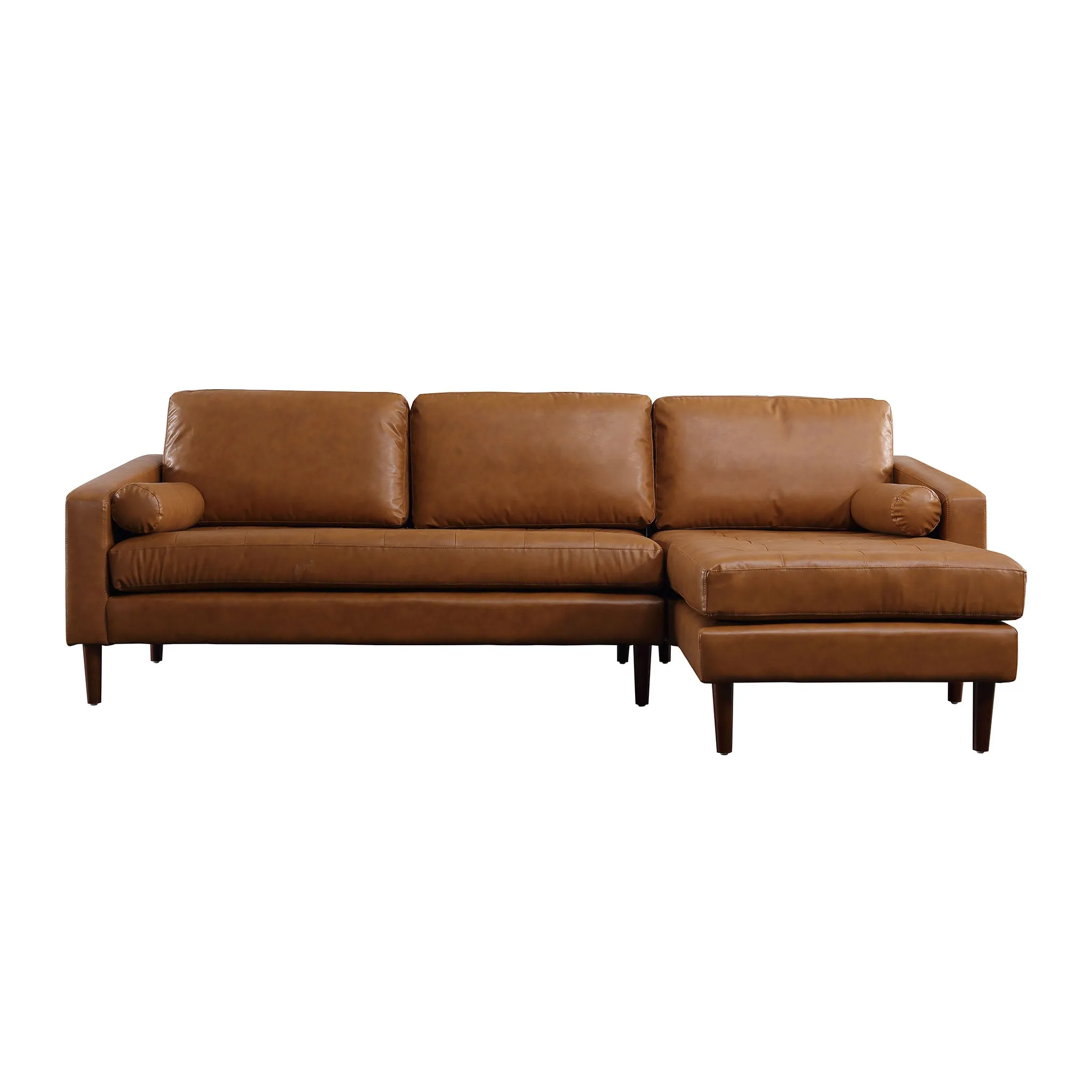 Frederick Modern Contemporary Leather Sofa with Chaise