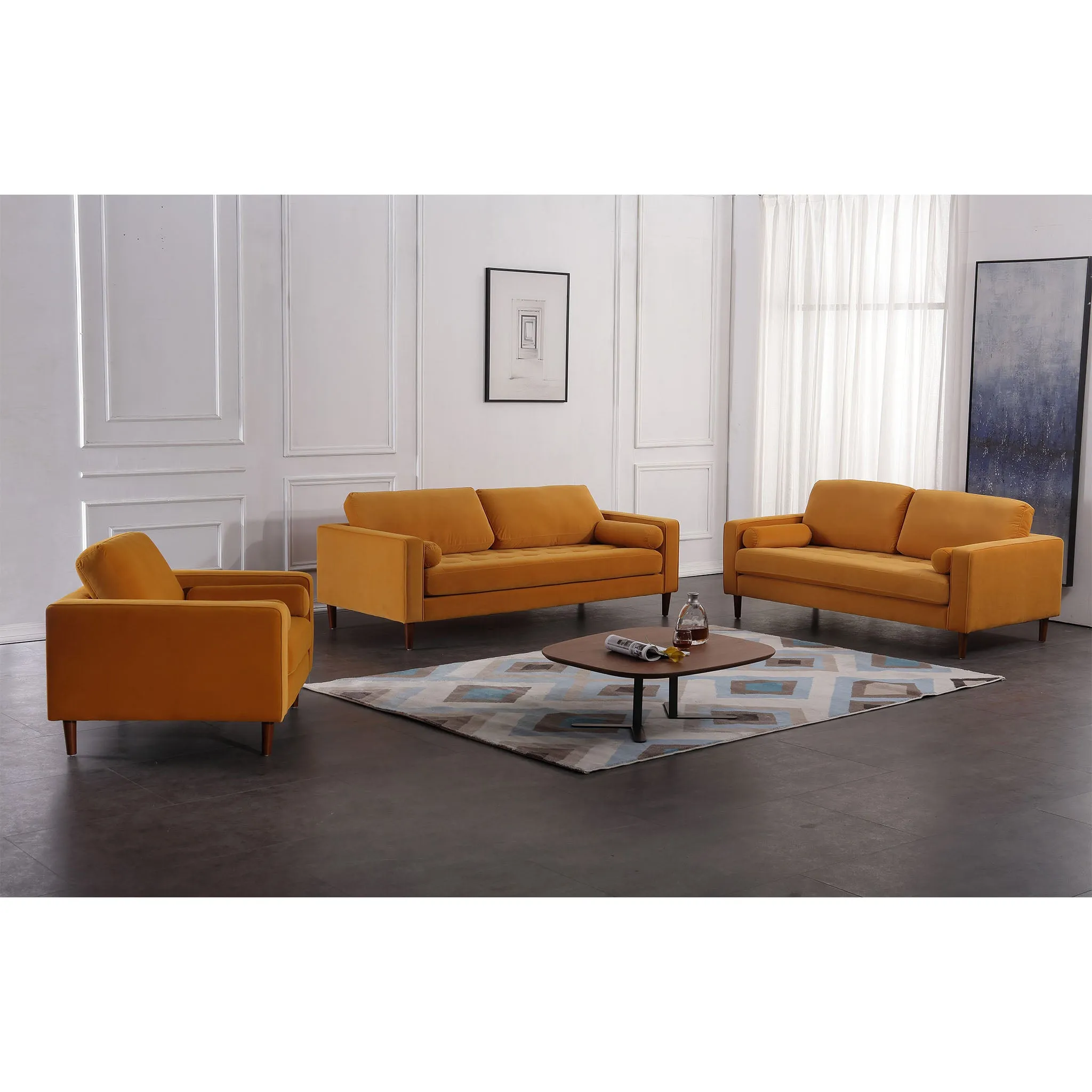 Frederick Modern Contemporary Velvet Sofa