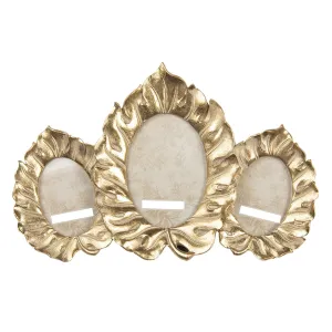 Gold Triple Oval Photo Frame