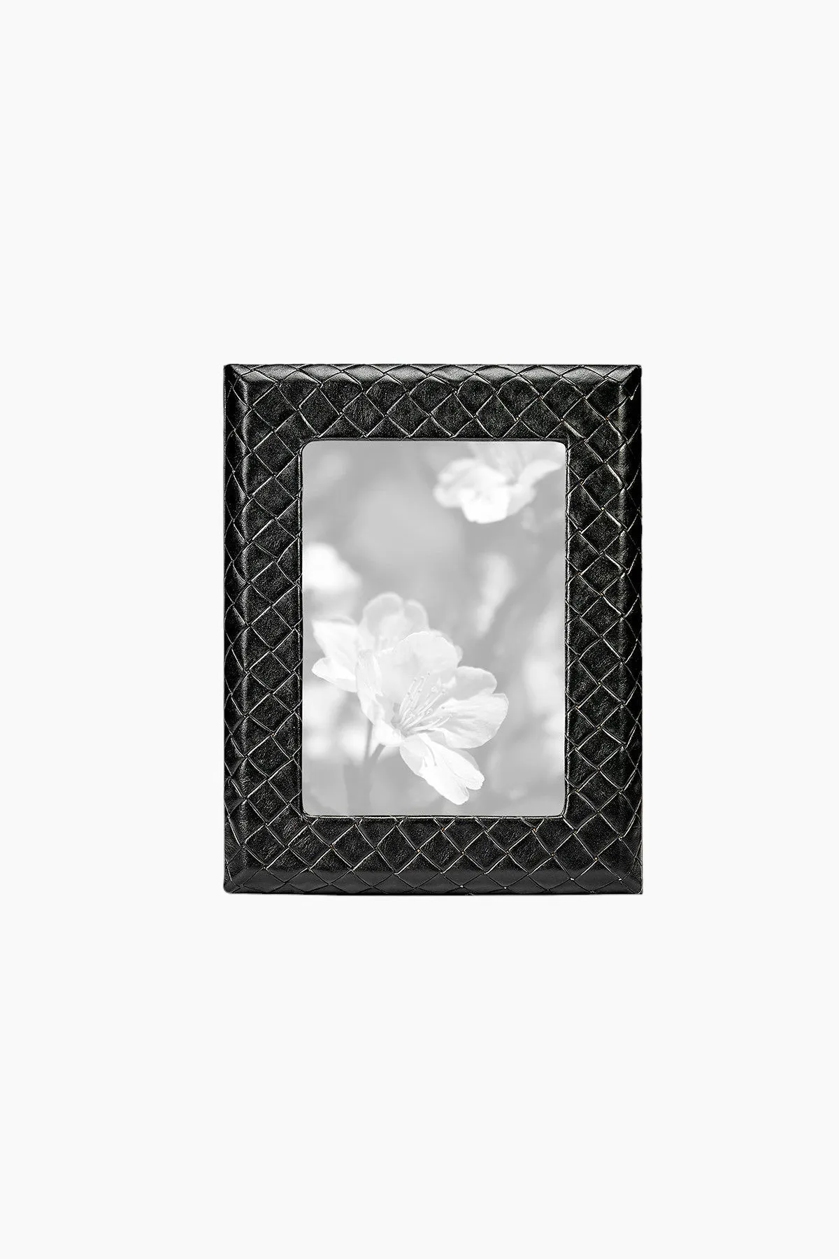 Graphic Image 5" x 7" Woven Frame in Black Woven Leather