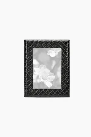 Graphic Image 5" x 7" Woven Frame in Black Woven Leather