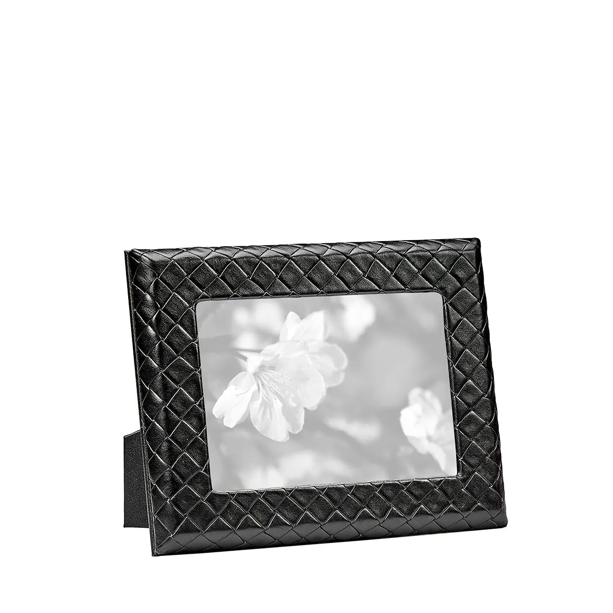 Graphic Image 5" x 7" Woven Frame in Black Woven Leather