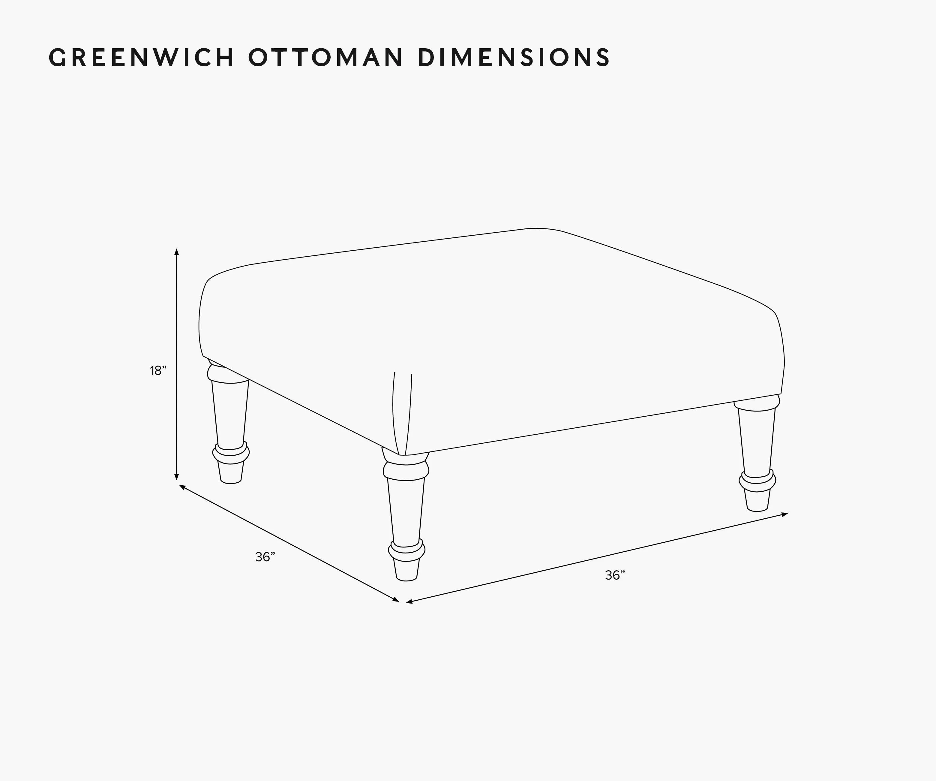 Greenwich Ottoman - Plum Velvet