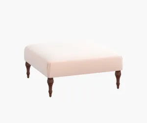 Greenwich Ottoman - Plum Velvet