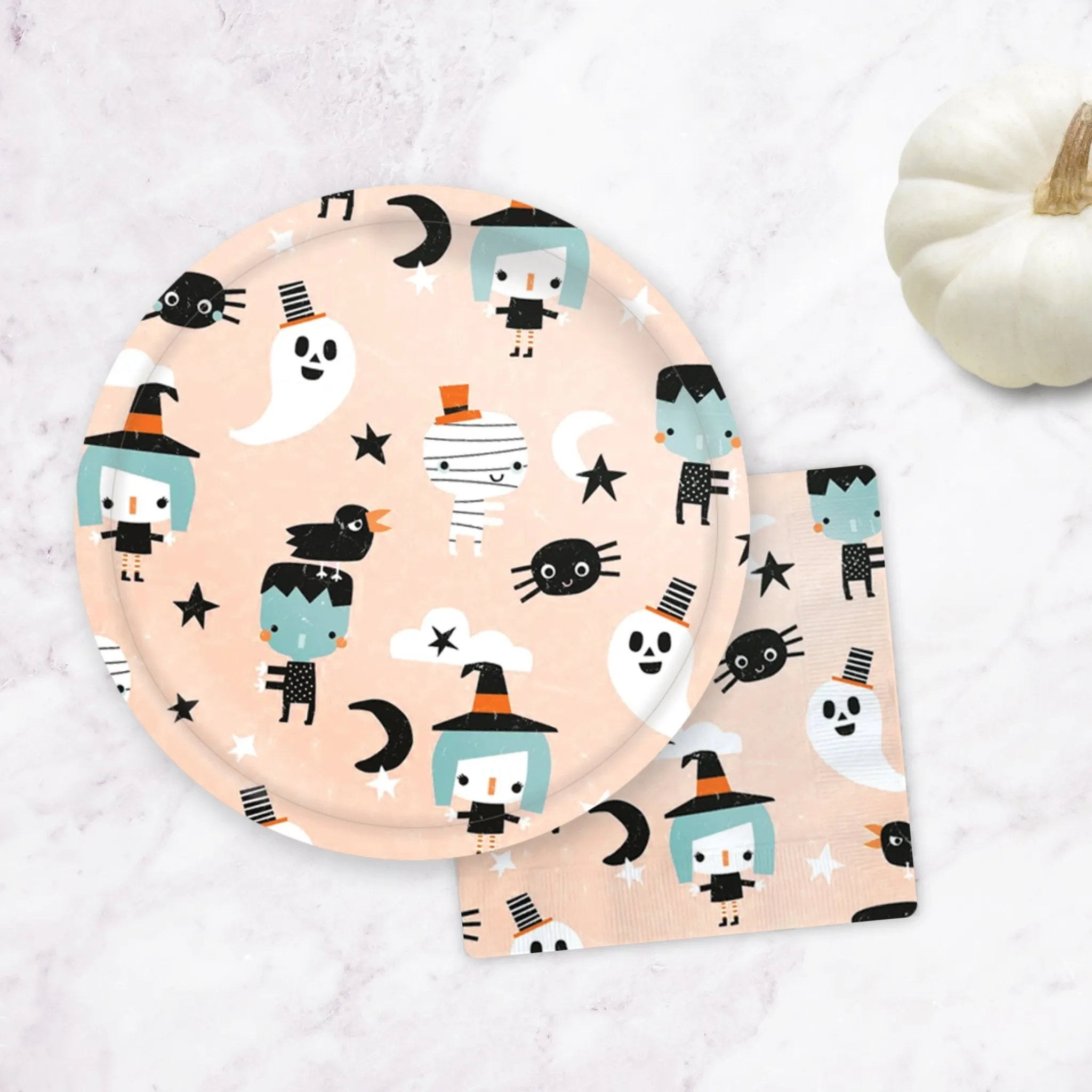 Halloween Friends Icon Paper Plates (Set of 8)