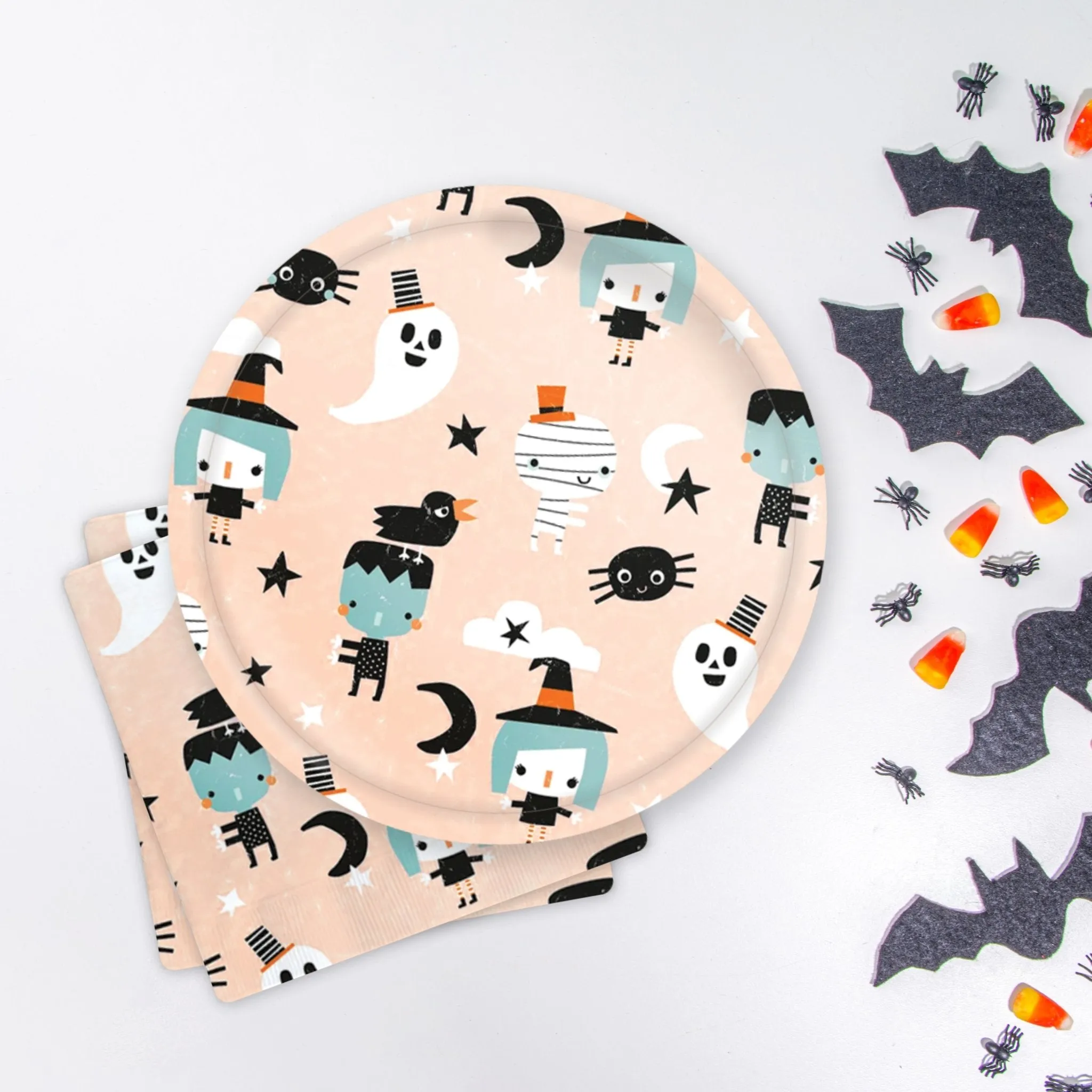 Halloween Friends Icon Paper Plates (Set of 8)