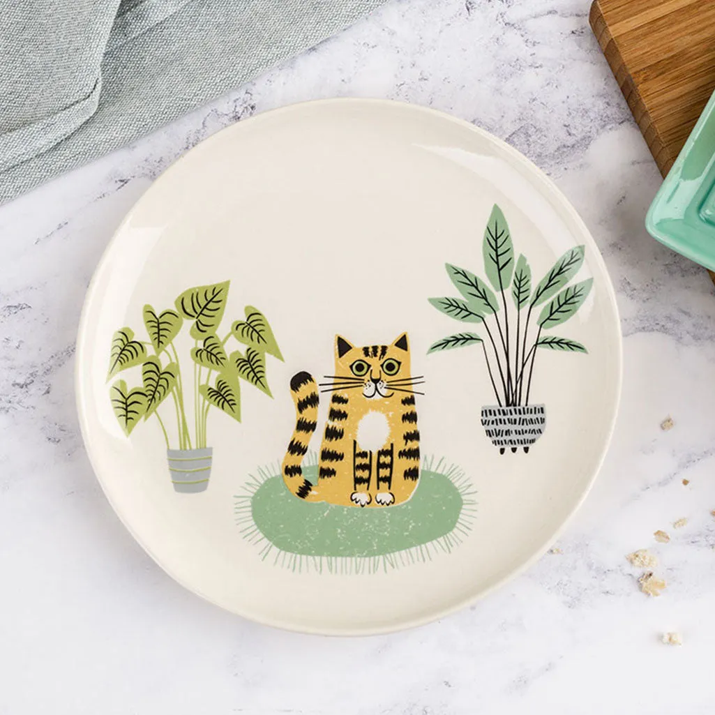 Handmade Ceramic Ginger Cat Side Plate