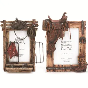 Horse and Saddle Photo Picture Frame Set