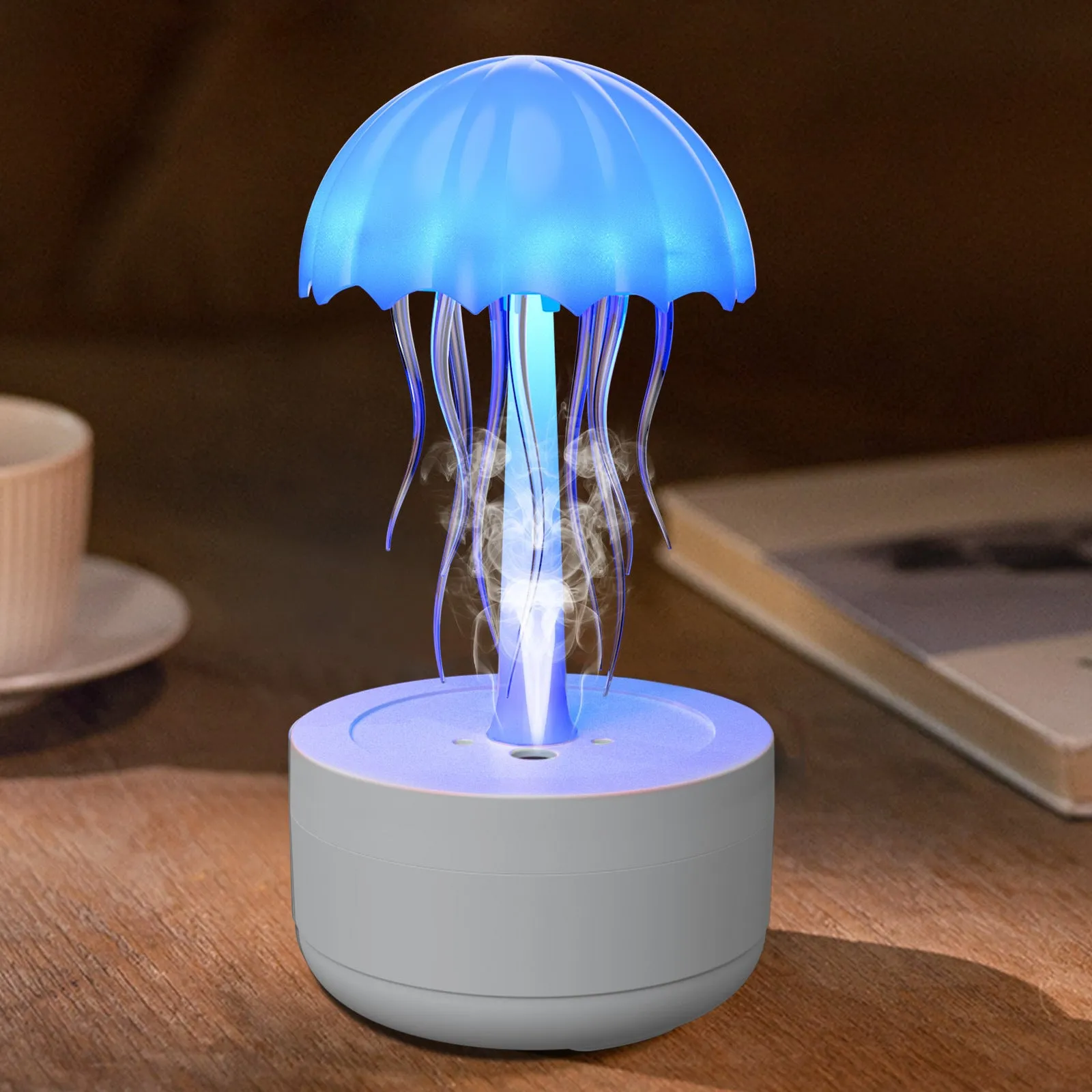 Jellyfish Humidifier & Essential Oil Diffuser – Colorful Night Light & Heavy Fog for Home or Office