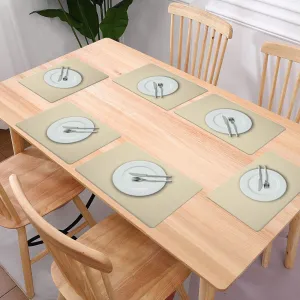 Kuber Industries 30 Pcs Waterproof Dining Table Mats | Anti-Skid Placemats for Food Plates & Hot Pots | for Home & Restaurants - Beige