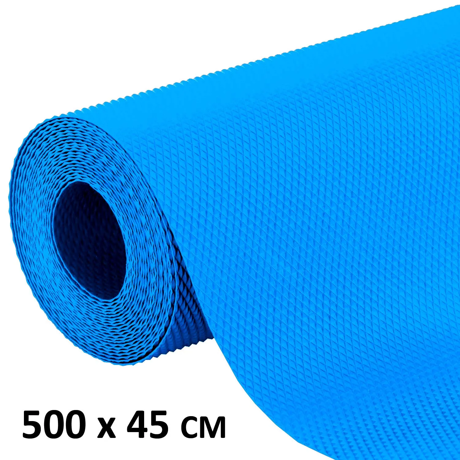 Kuber Industries Multipurpose Textured Super Strong Anti-Slip Mat Liner,Size 45X500 Cm (5 Meter Roll, Blue) - CTKTC40259