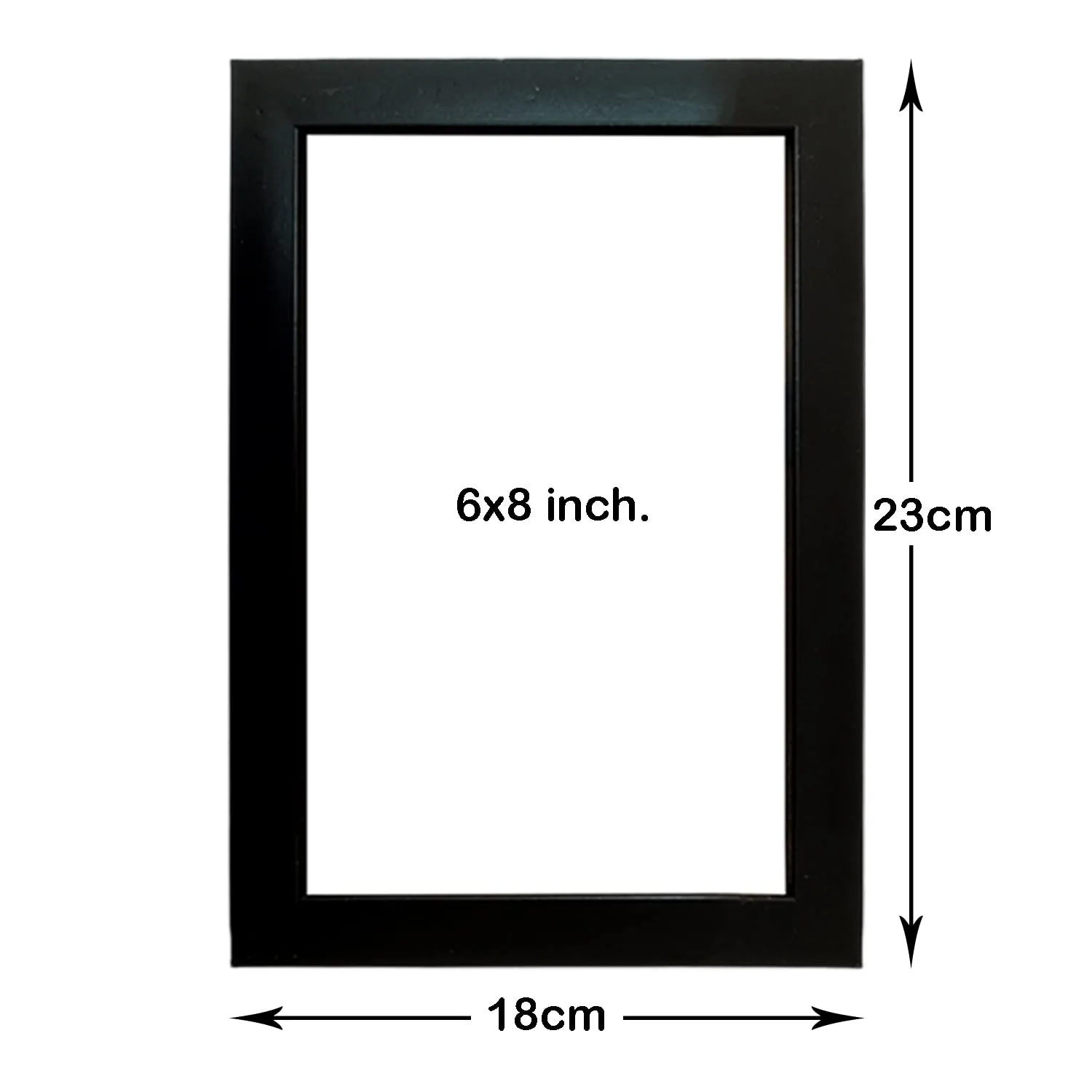 Kuber Industries Photo Frame|MDF Wooden Collage for wall|Hanging Photo Frames|Collage Picture Frame Set for Home Décor|6x8 Inch|Set of 4 (Black)