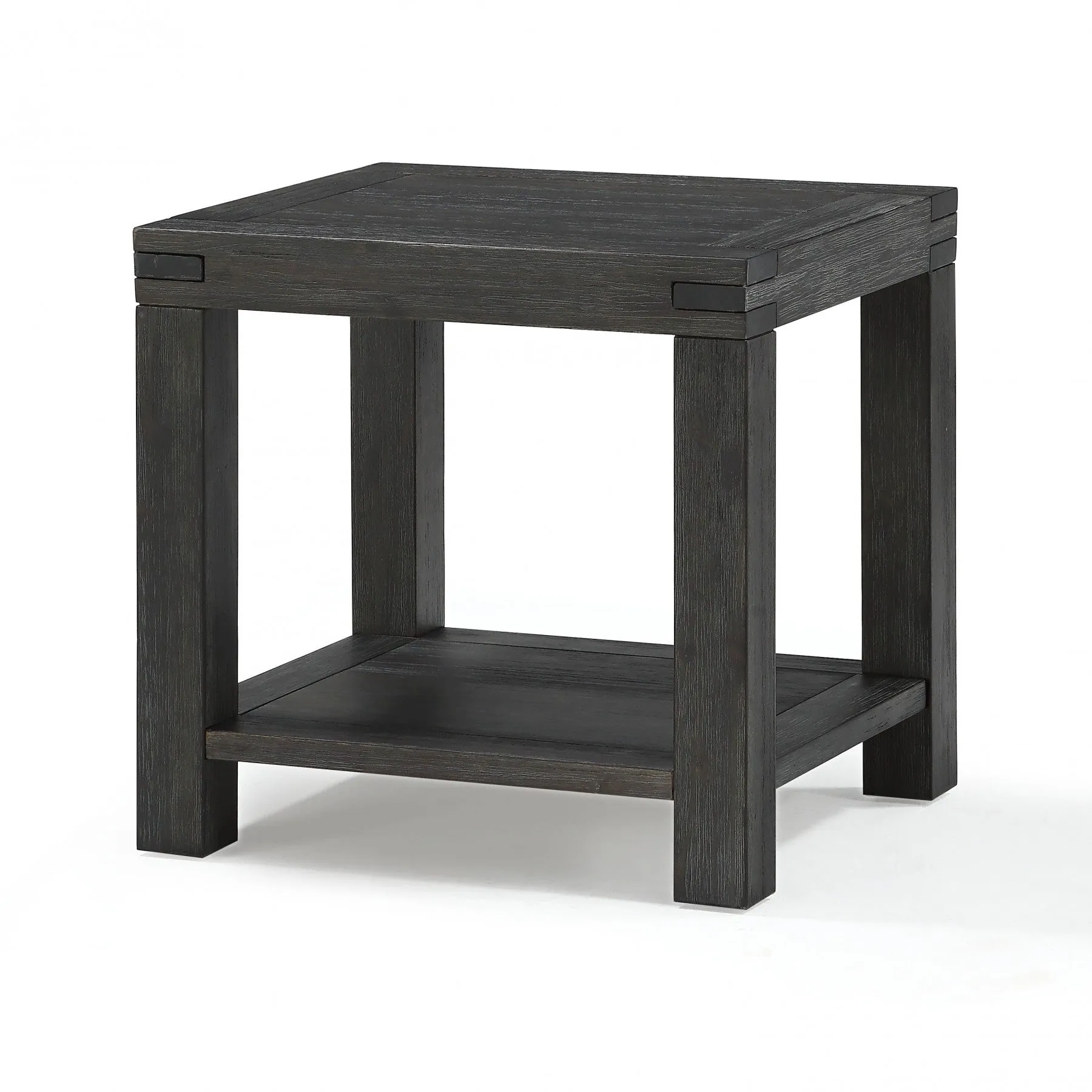 Livingston Rustic Modern Acacia Wood End Table (2 Colors Available)