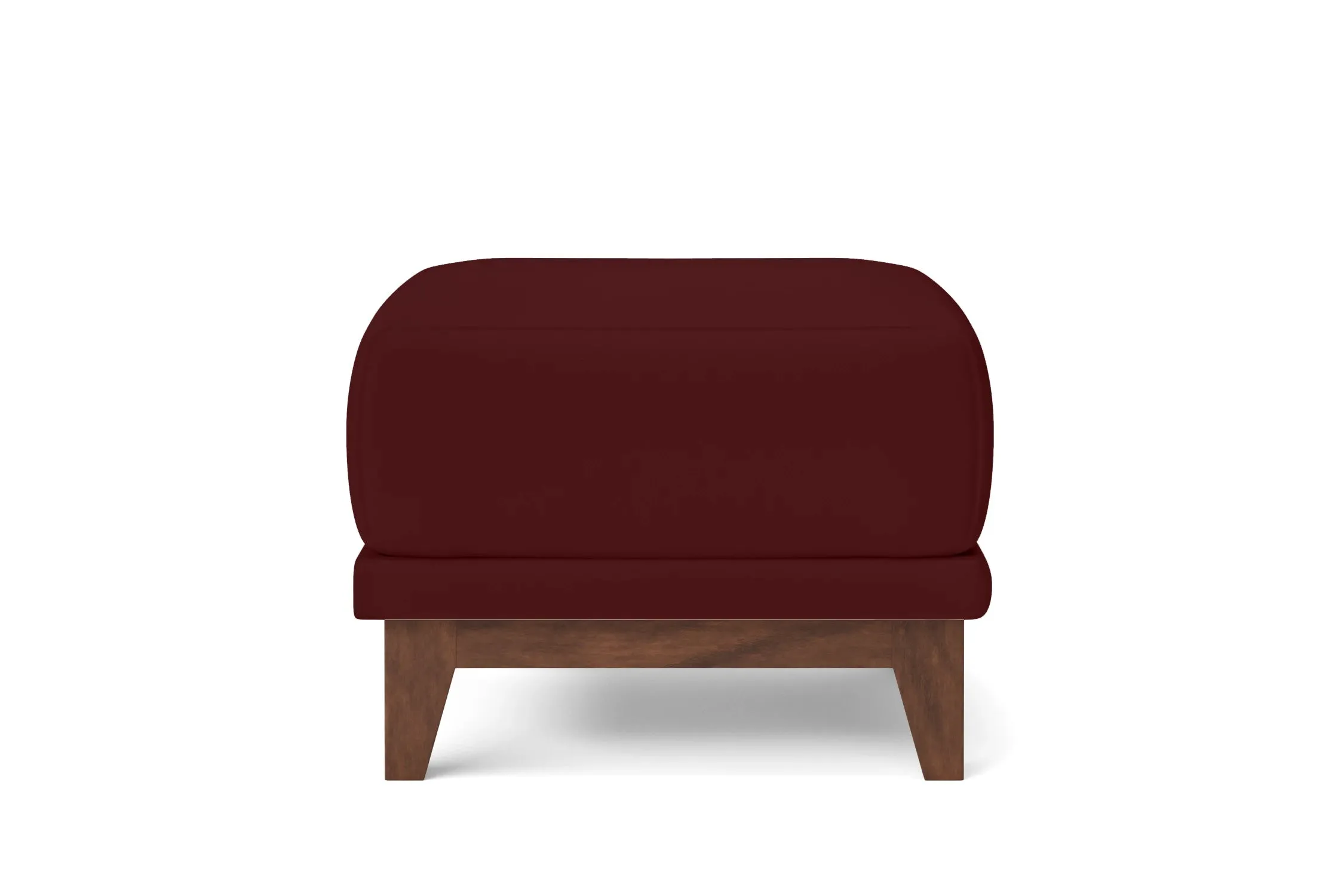 Lucca Ottoman Red Leather