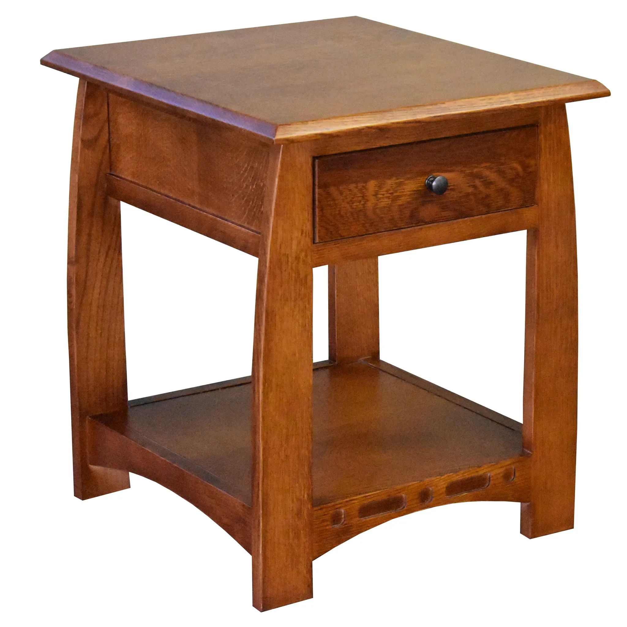 Mission Oak 1 Drawer Inlay End Table - Model A24