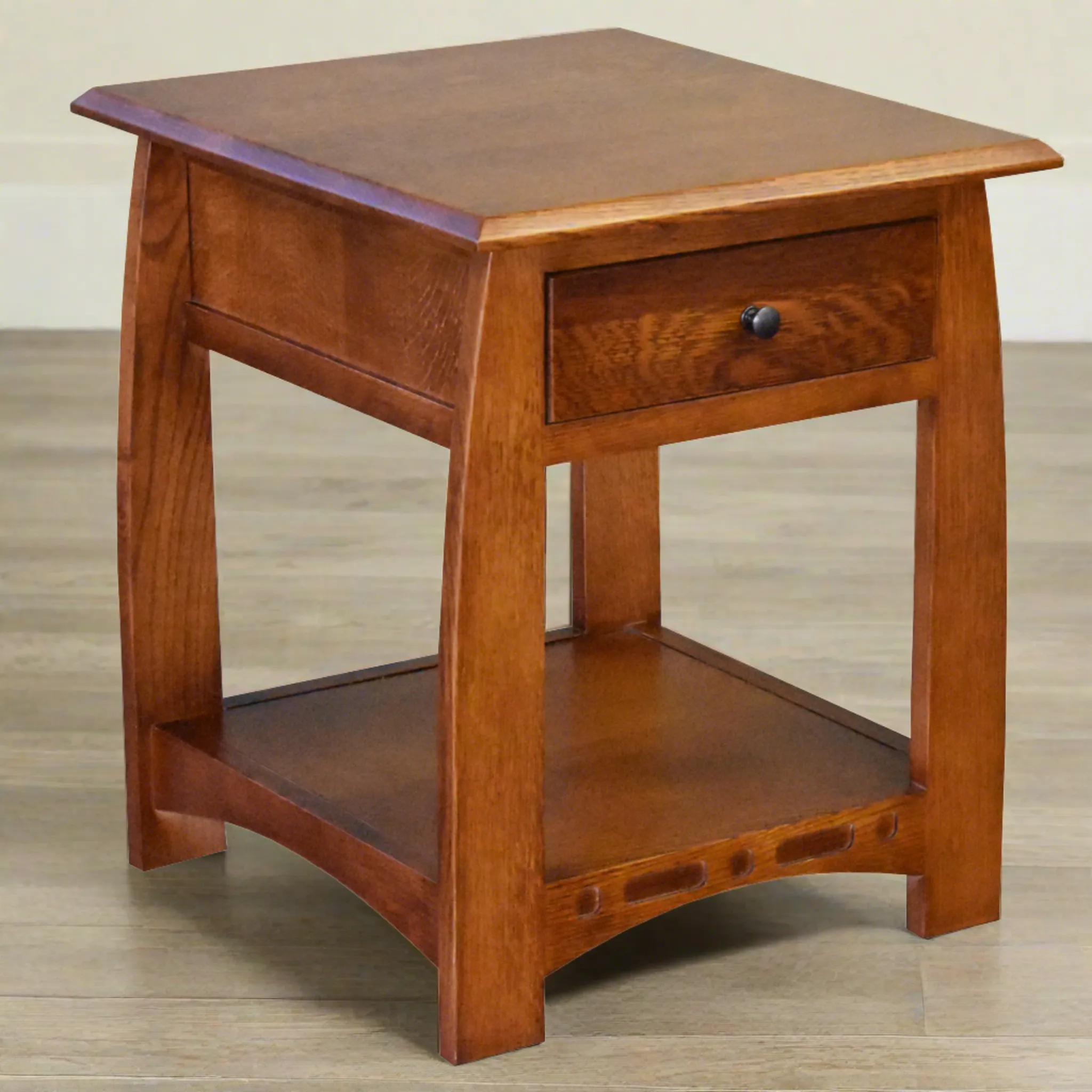 Mission Oak 1 Drawer Inlay End Table - Model A24