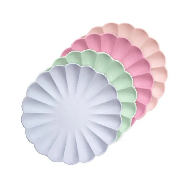 Multicolor Small Simply Eco Paper Plates - Pack of 8