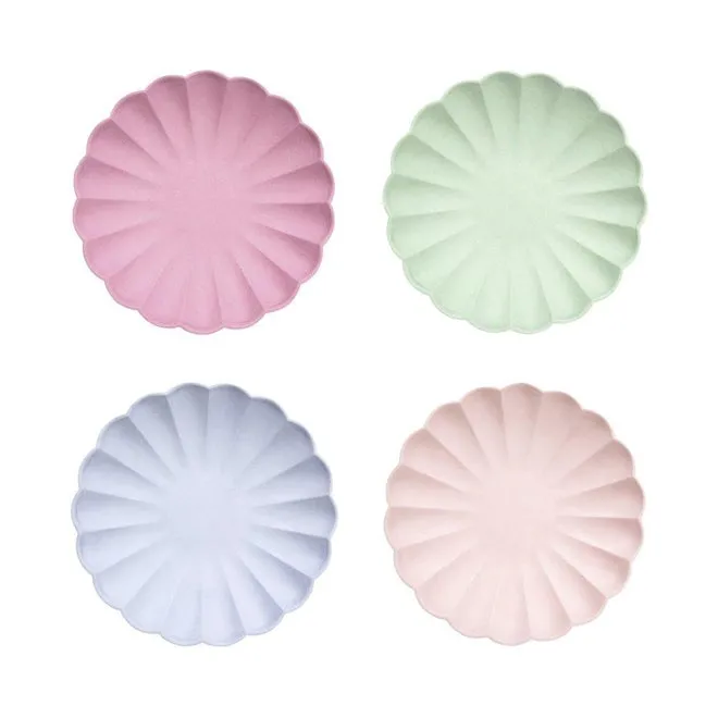 Multicolor Small Simply Eco Paper Plates - Pack of 8