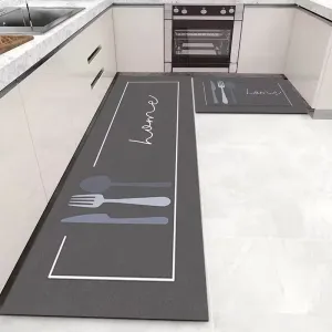 Non-Slip and Washable Rubber Kitchen Mat-(SA2553-12)14656HOME