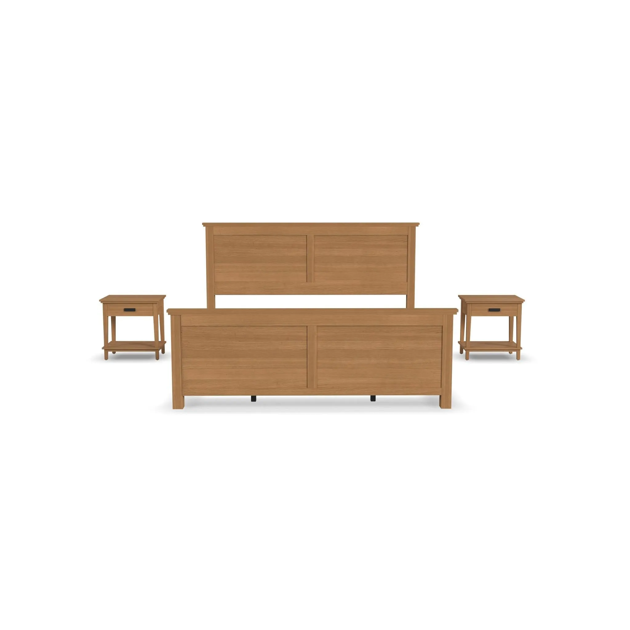 Oak Park King Bed and Two Nightstands by homestyles