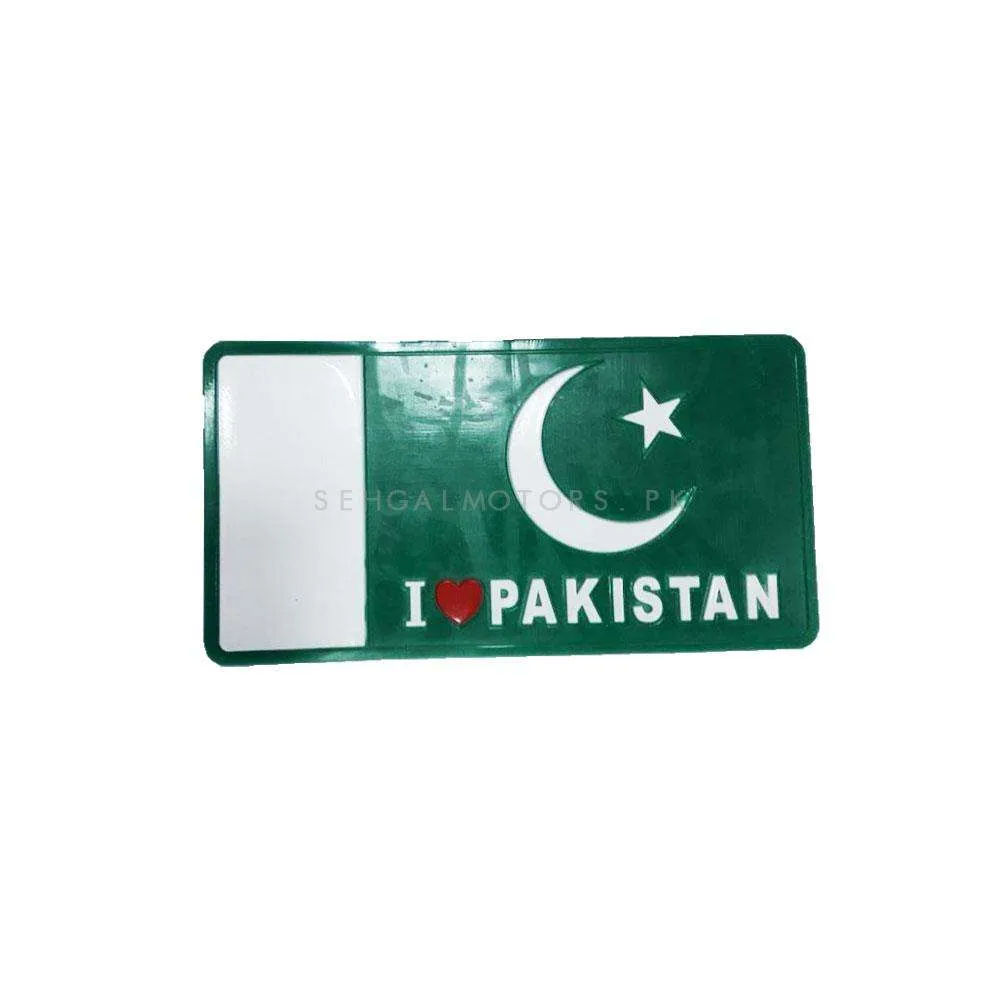 Pakistan Flag Anti-Skid Nonslip Dashboard Mats - Silicon Type Material | Car Anti Slip Mat