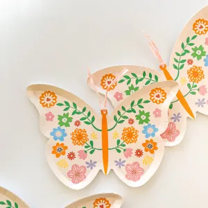 Party Plate - Pink Butterfly - 9"