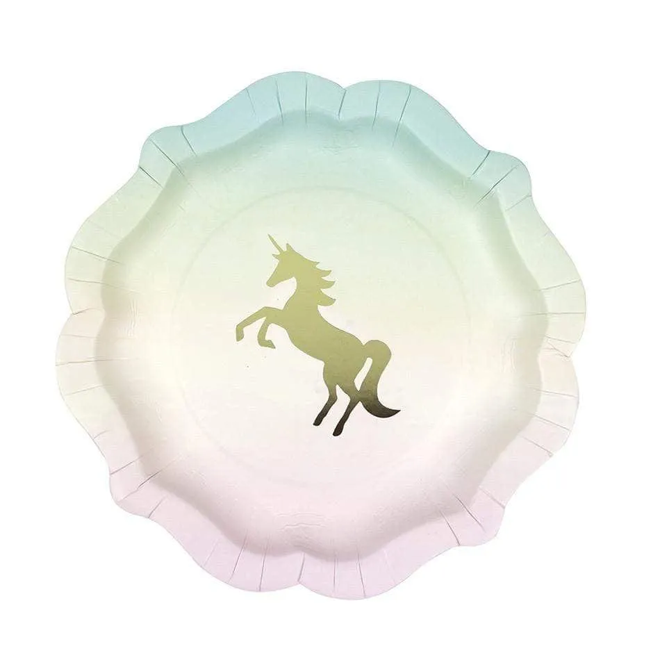 Pastel Unicorn Party Plates (12 Pack)