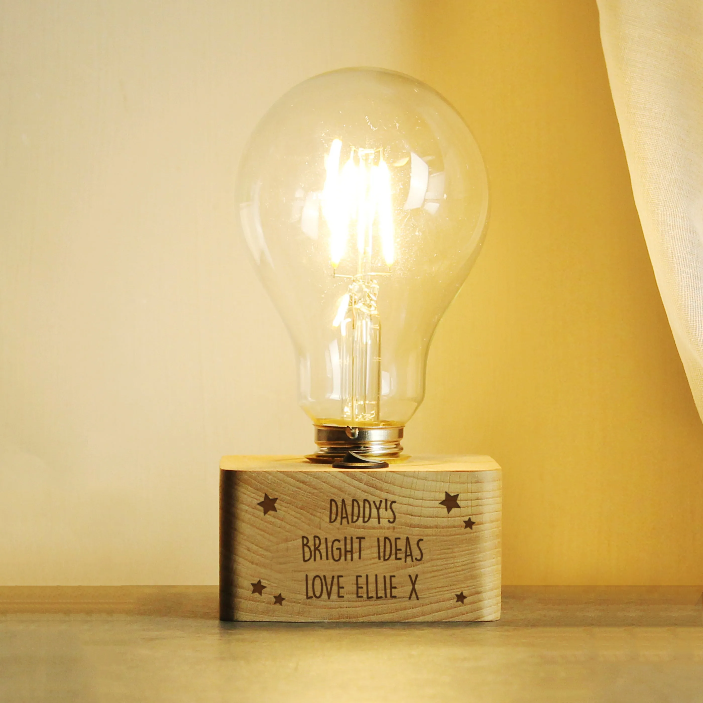 Personalised Stars LED Bulb Table Lamp