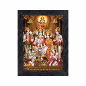 pnf Ram Darbar Wooden Photo Frame|Acrylic Sheet|Pooja|Ideal For Daily Worship Routines|Home Decoration|Best Gifting Option(Multicolour,8x6inch)-20008