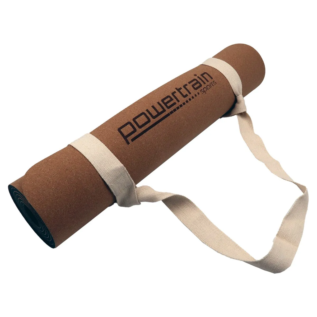 Powertrain Cork Yoga Mat with Carry Straps - Plain