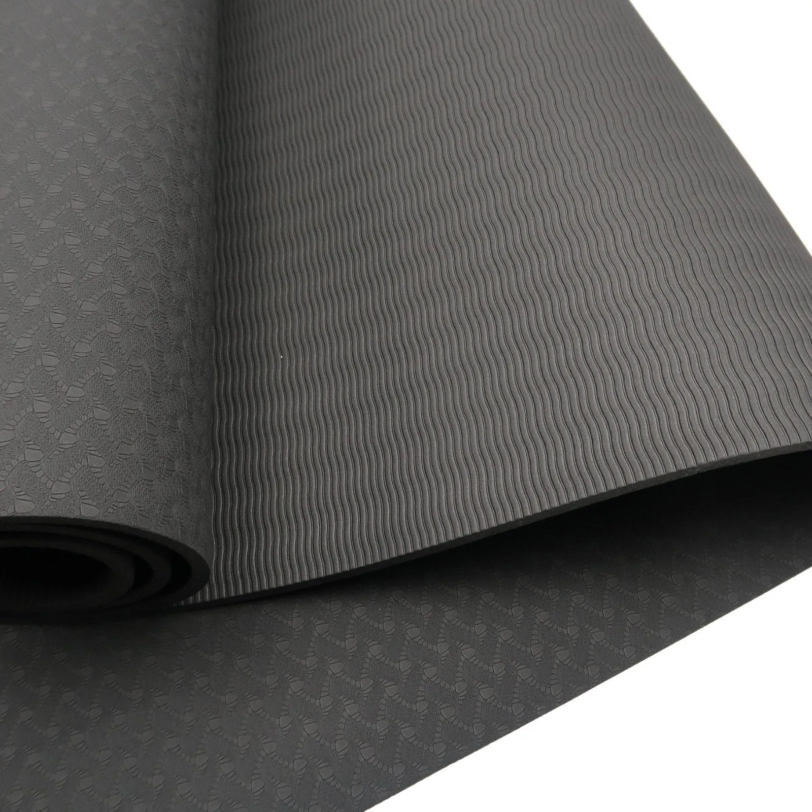 Powertrain TPE Pilates Exercise Yoga Mat 6mm - Black