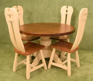 Rustic Painted Dutch Oak Table & 4 Chairs