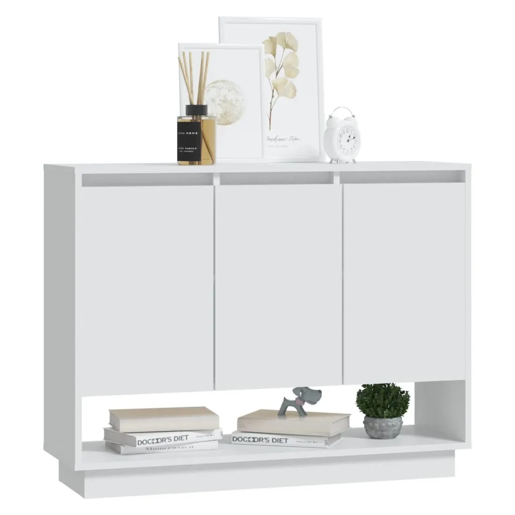 Sideboard White 97x31x75 cm Engineered Wood