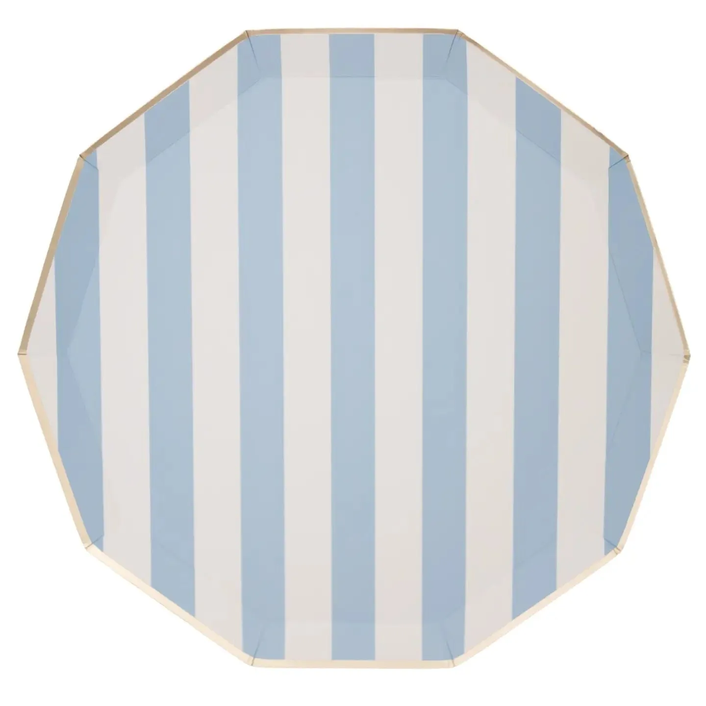 Sky Blue Cabana Stripe Party Plates x 8