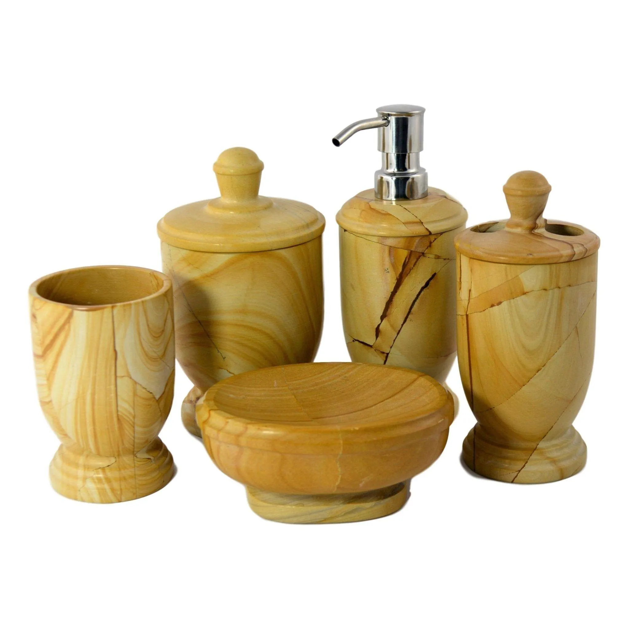 Soap & Lotion Dispenser of Teak Marble