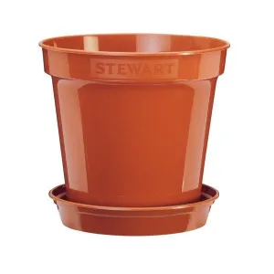 Stewarts 20.3cm Terracotta Plastic Flower Pot