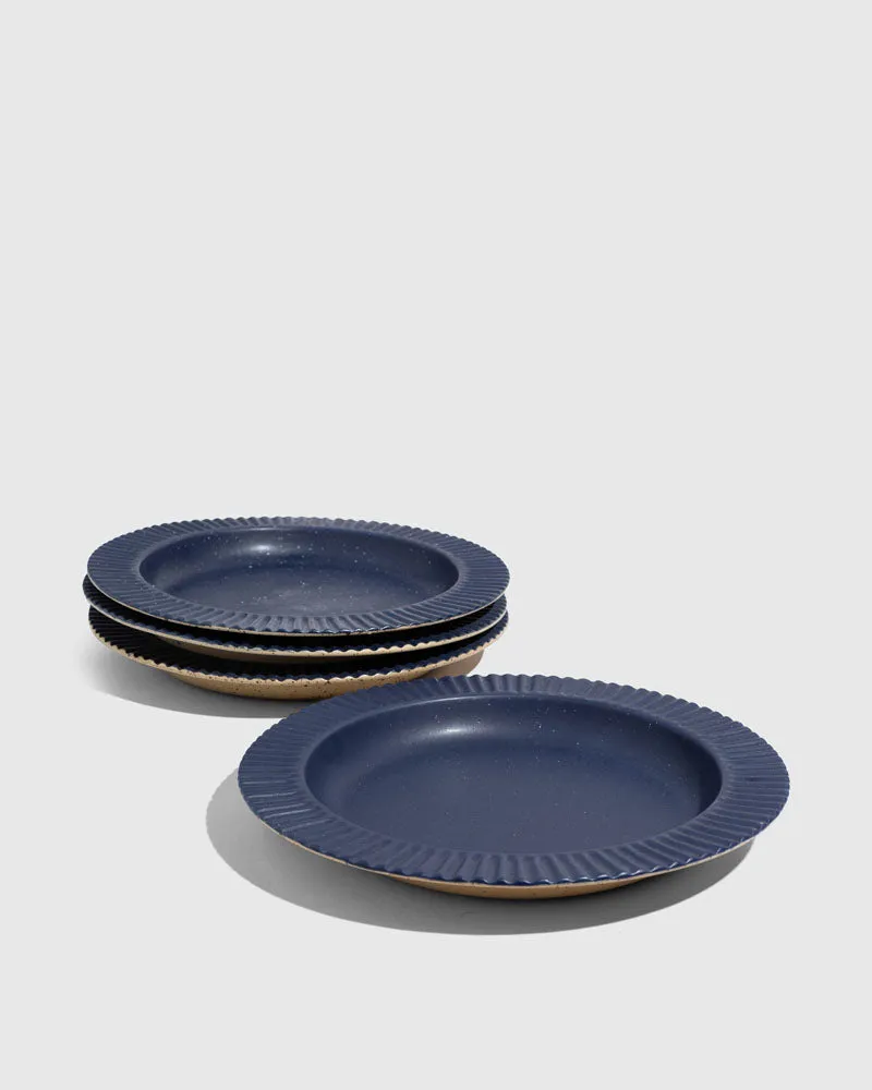 Stoneware Stackable Plate - Set of 4