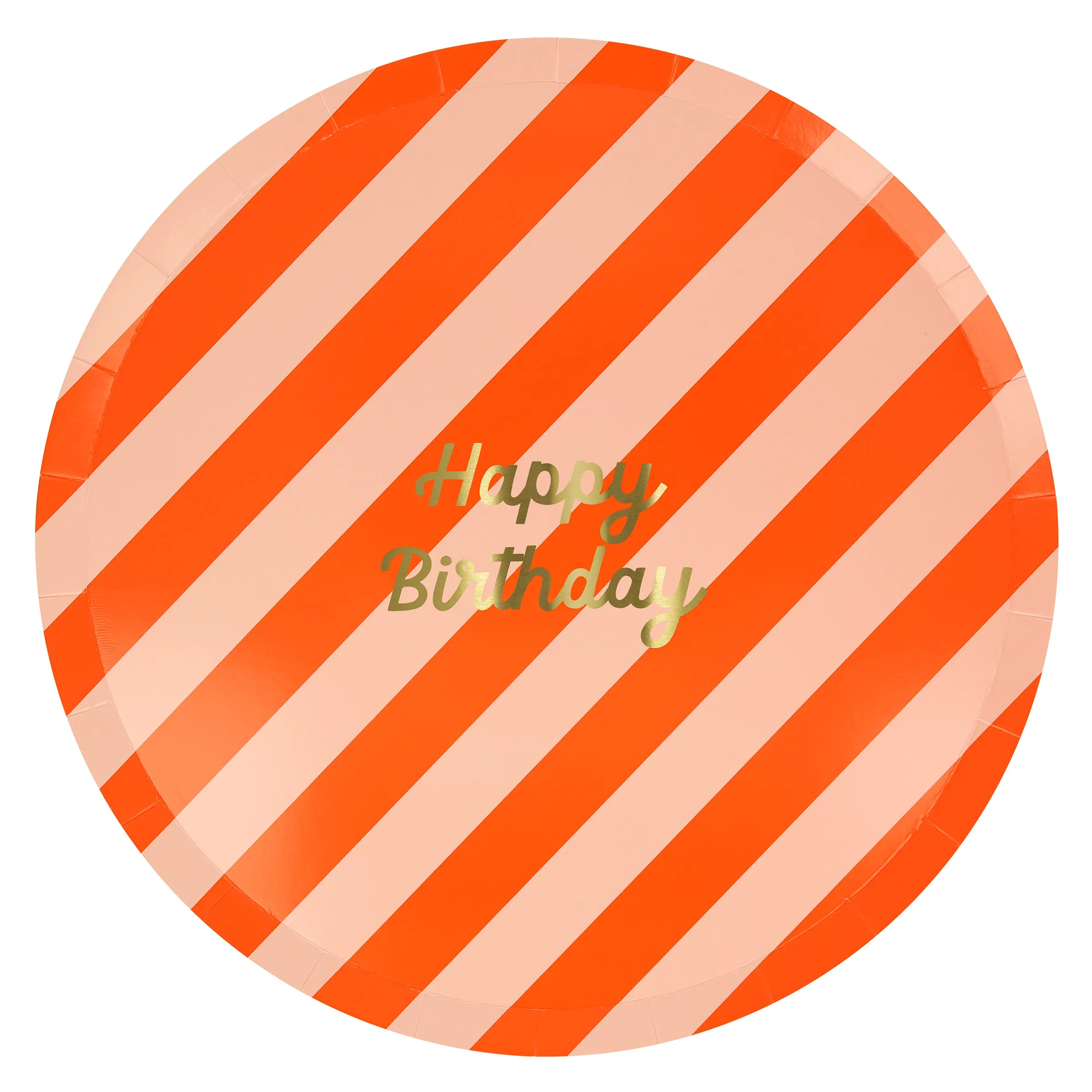 Stripe Happy Birthday Dinner Plates (x 8)