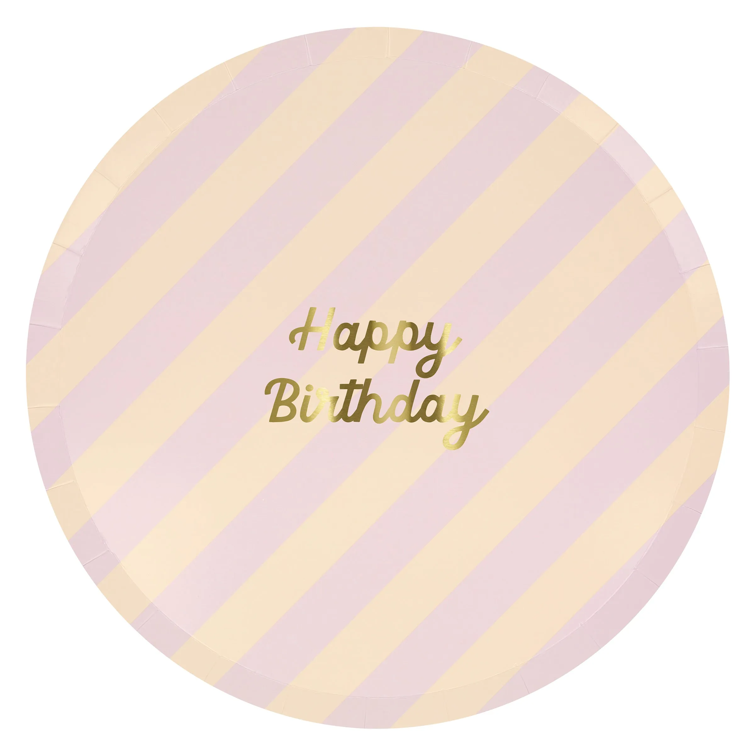 Stripe Happy Birthday Dinner Plates (x 8)