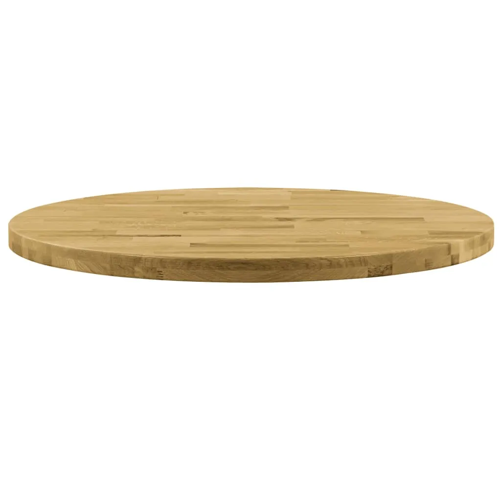 Table Top Solid Oak Wood Round 44 mm 400 mm